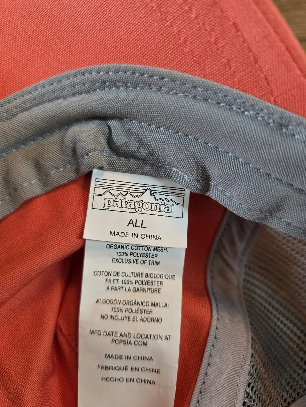 Patagonia Black Front Coral Brim Mesh Trucker Hat